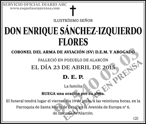 Enrique Sánchez-Izquierdo Flores